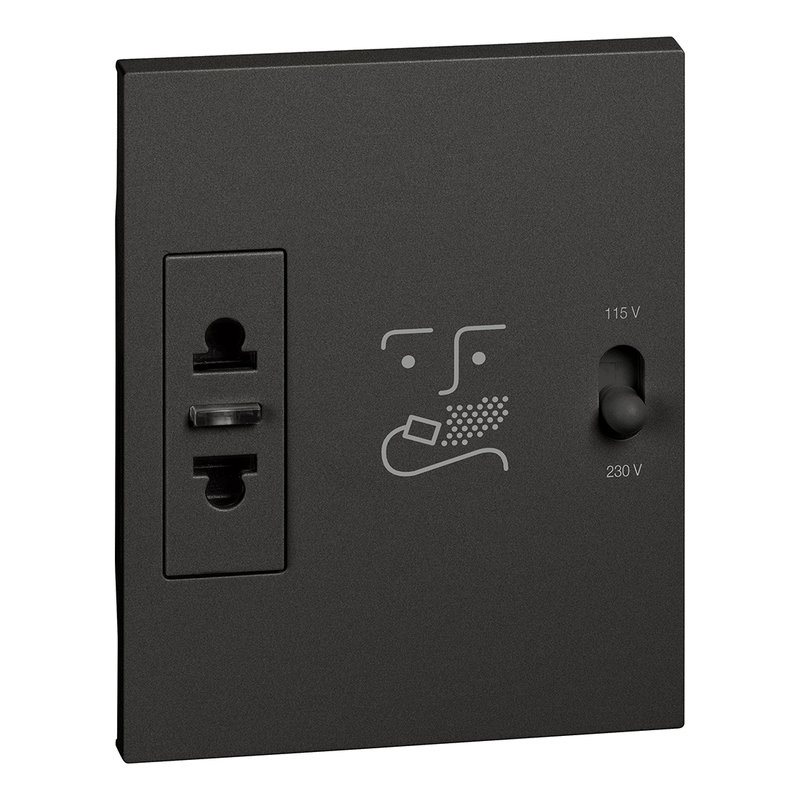 [BTI-BTKG4177] Bticino BTKG4177 - Prise rasoir Living Now 3 modules - finition noir