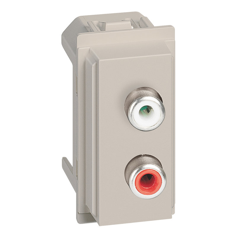 [BTI-BTKM4269R] Bticino BTKM4269R - Prise double RCA Living Now 1 module - sable