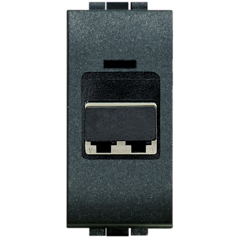 [BTI-L4268LC] Bticino L4268LC - Connecteur d'accouplement pour fibre optique Livinglight - Anthracite - 1 module