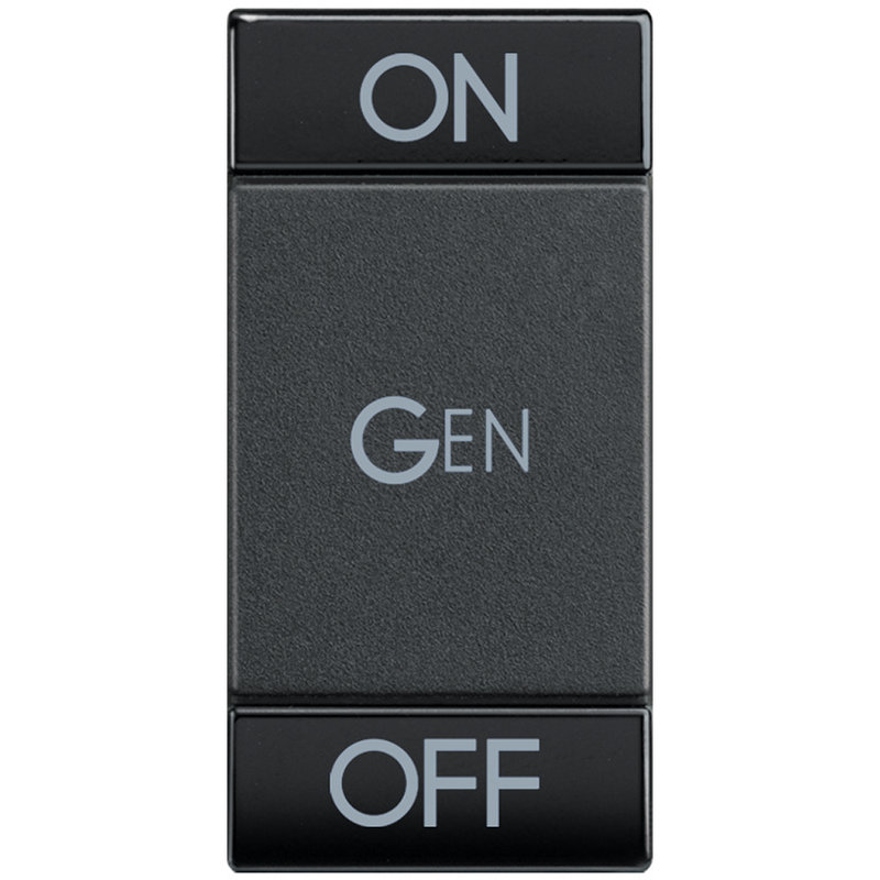 [BTI-L4911AFN] Bticino L4911AFN - Manette Livinglight symbole ON , OFF et GEN 1 module - anthracite