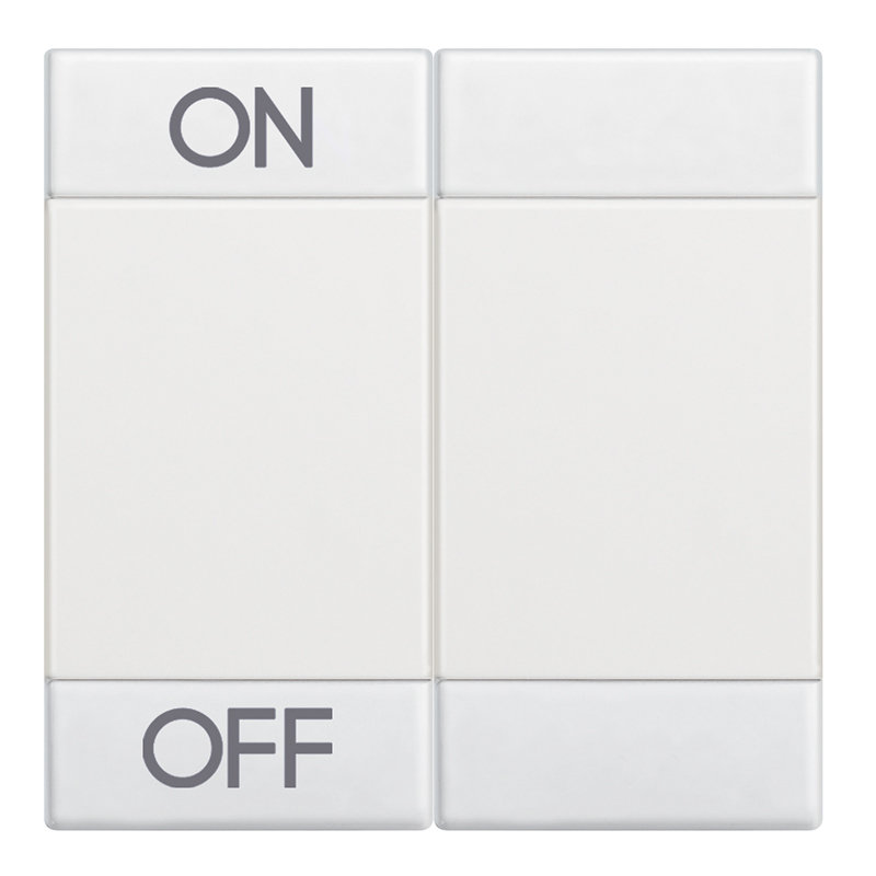 [BTI-N4911M2AGN] Bticino N4911M2AGN - Manette Livinglight symbole ON et OFF 2 modules - blanc