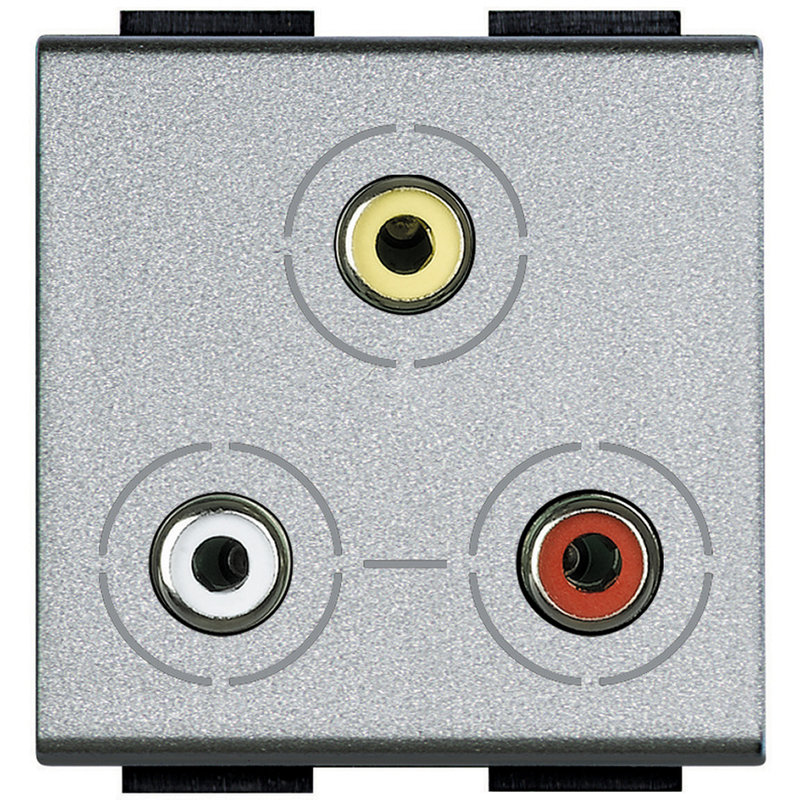 [BTI-NT4283] Bticino NT4283 - Connecteur 3xRCA Livinglight - Tech - 2 modules