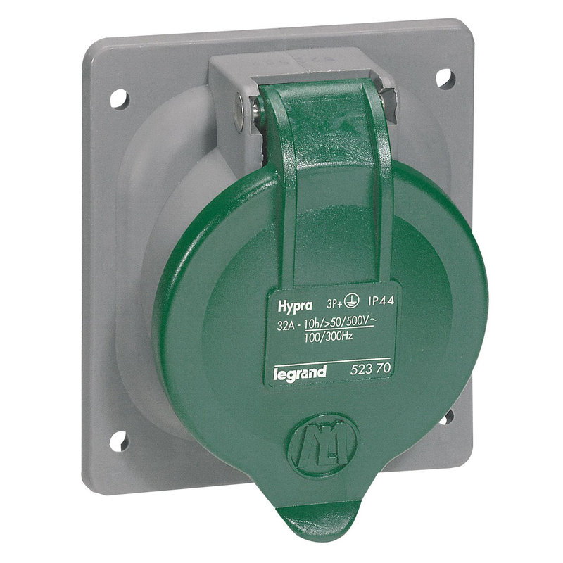Legrand 052370 - Socle de tableau Hypra 3P+T 32A 100/130Hz plastique IP44