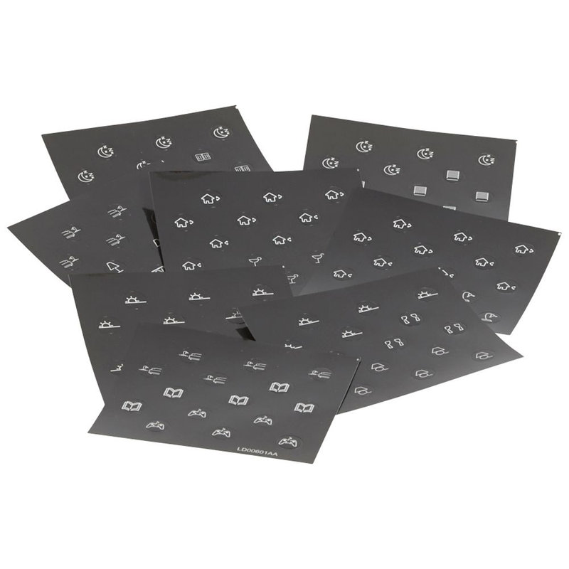 Legrand 067699 - Etiquettes avec pictogramme pour repérage des fonctions Céliane graphite