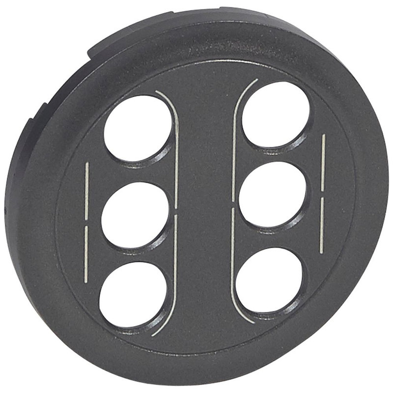 Legrand 067864 - Enjoliveur Céliane pour double prises RCA - finition graphite