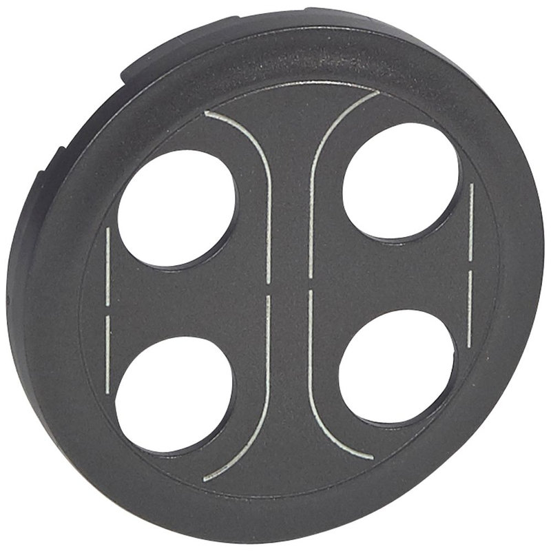Legrand 067874 - Enjoliveur Céliane pour prise banana double - finition graphite