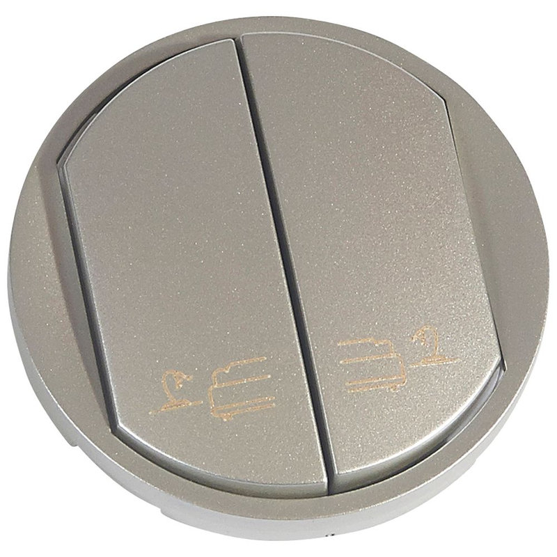 Legrand 068491 - Enjoliveur Céliane pour commande de lampes de chevets pour hôtel - titane