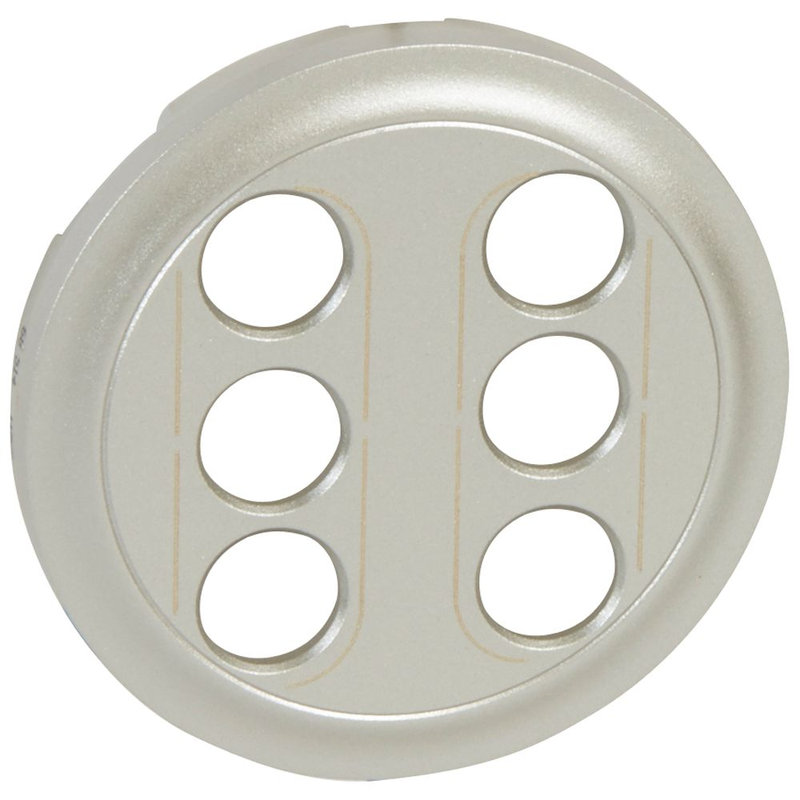 Legrand 068514 - Enjoliveur Céliane pour double prises RCA - finition titane