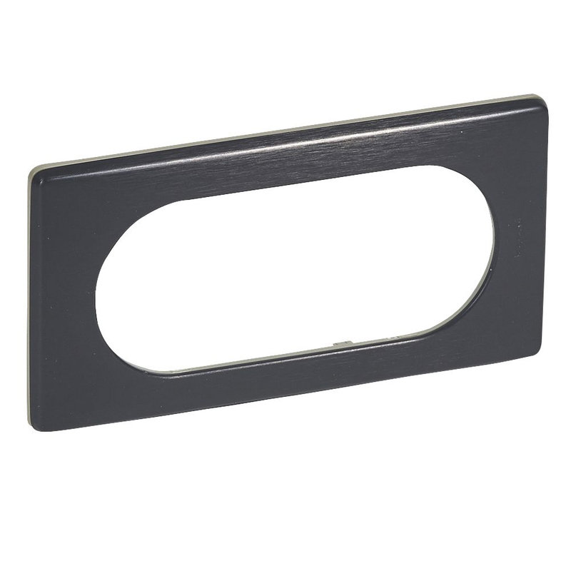 Legrand 068985 - Plaque Céliane Métal 4 à 5 modules - finition Carbone