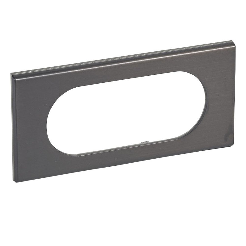Legrand 069035 - Plaque Céliane Matières 4 à 5 modules - finition Black Nickel