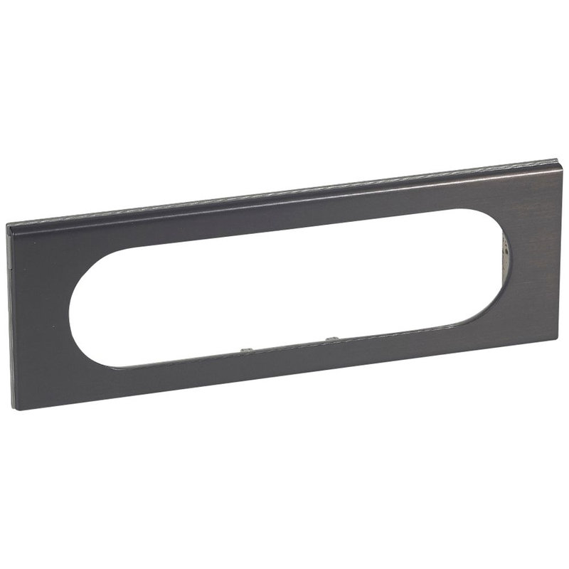 Legrand 069036 - Plaque Céliane Matières 6 à 8 modules - finition Black Nickel