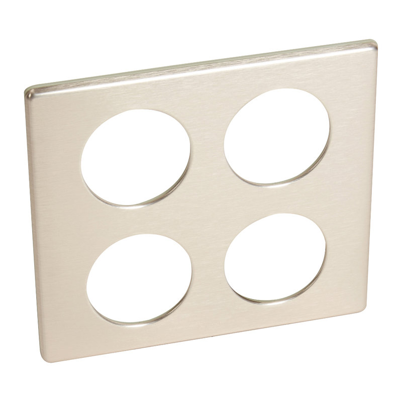 Legrand 069078 - Plaque Céliane Métal 2x2 postes - finition Copper