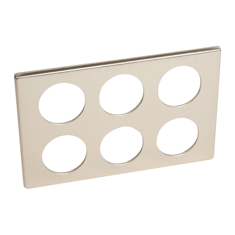 Legrand 069079 - Plaque Céliane Métal 2x3 postes - finition Copper