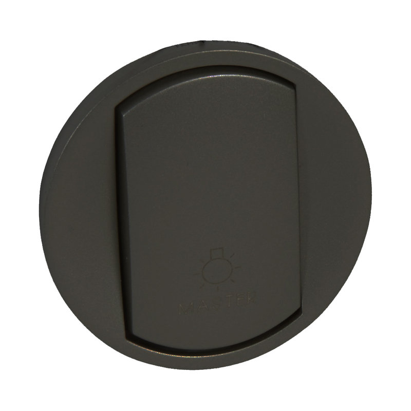 Legrand 067962 - Enjoliveur Céliane pour commande générale hôtel interrupteur/poussoir - graphite