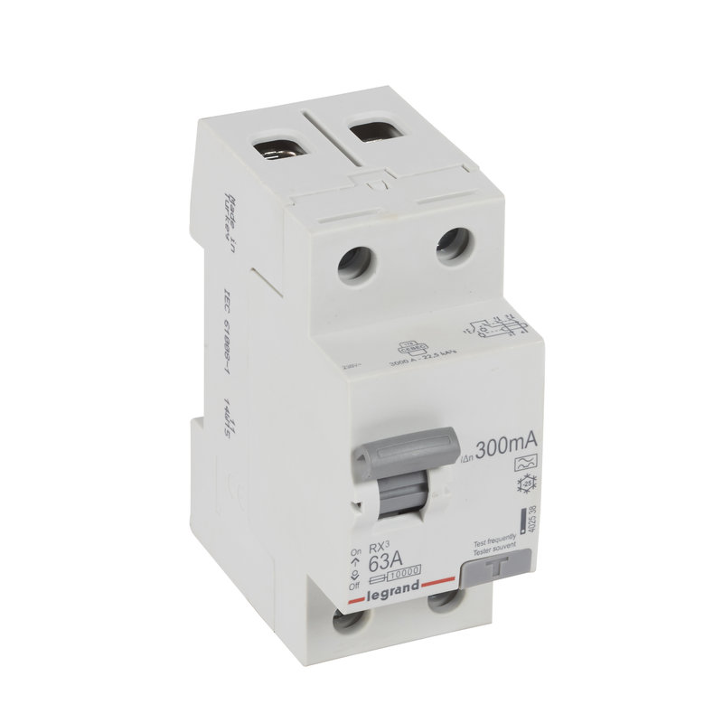 Legrand 402538 - Interrupteur différentiel RX 2P 230V~ 63A typeA 300mA - 2 modules