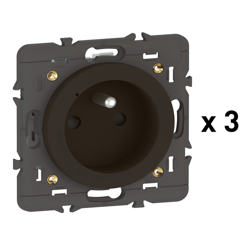 Legrand 067645A - Pack 3 prises connectées Céliane with Netatmo 16A sans plaque graphite
