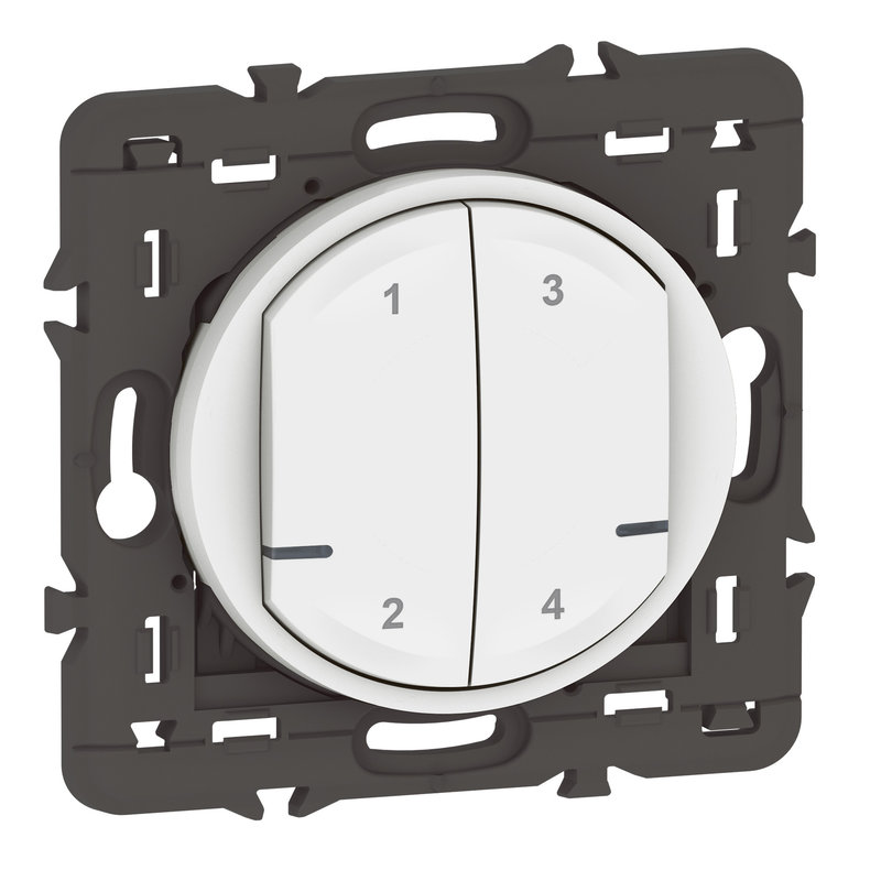 Legrand 067755A - Commande sans fils 4 scénarios Céliane with Netatmo sans plaque blanc