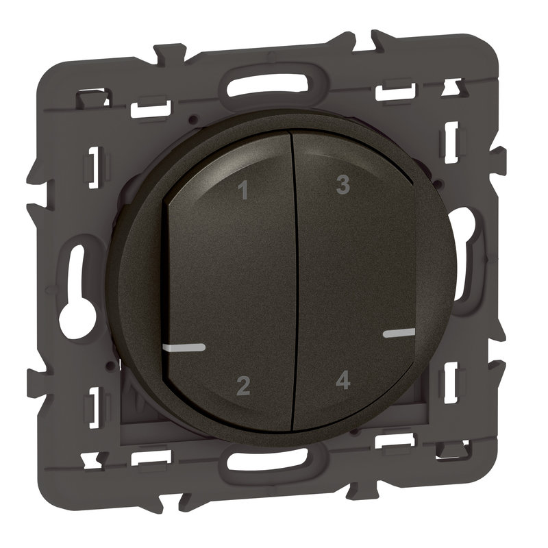 Legrand 067757A - Commande sans fils 4 scénarios Céliane with Netatmo sans plaque graphite