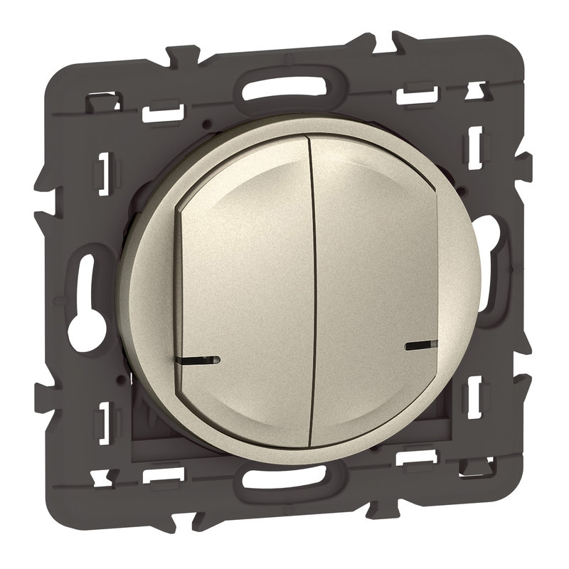 Legrand 067774A - Cde double sans fils éclairage/prise Céliane with Netatmo sans plaque titane