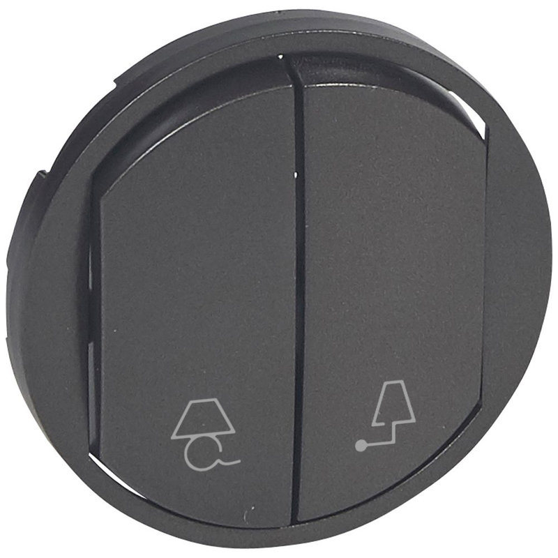 Legrand 067963 - Enjoliveur Céliane pour commande de lampes d'entrée ou bureau hôtel - graphite