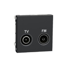 Unica - prise TV + FM - individuel - 2 mod - Anthr NU345154