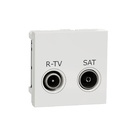 Unica - prise R-TV + SAT - individuel - 2 mod - Bl NU345418