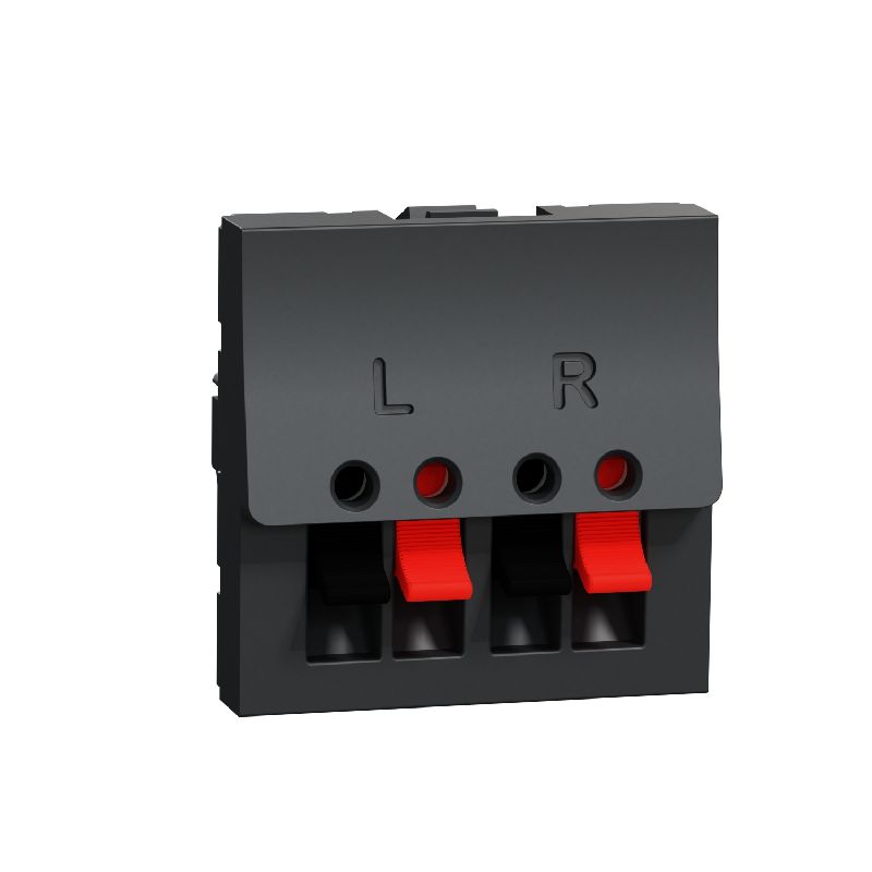 Unica - prise haut-parleur 2 sorties rouge + noir NU348654