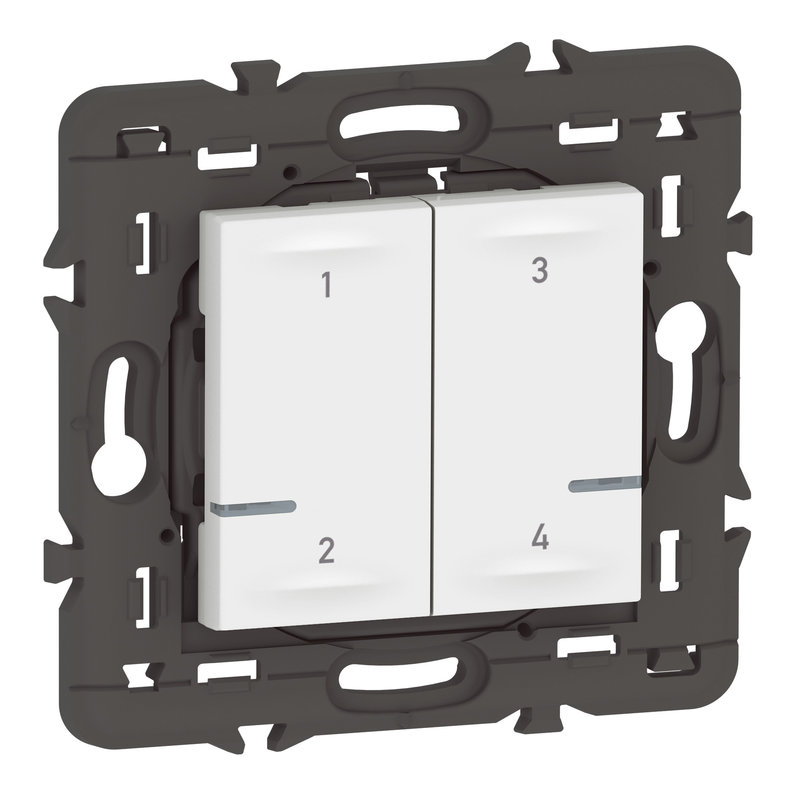 Legrand 077709LA - Commande sans fils 4 scénarios Mosaic with Netatmo sans plaque blanc