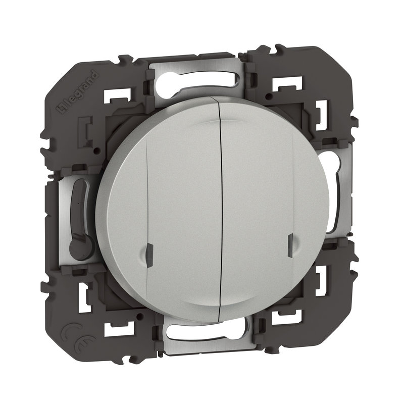 Legrand 600182A - Interrupteur double avec Neutre connecté dooxie with Netatmo sans plaque alu