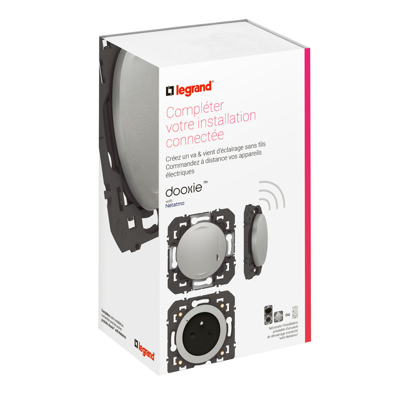 Legrand 600790A - Pack extension connecté dooxie with Netatmo sans plaque alu