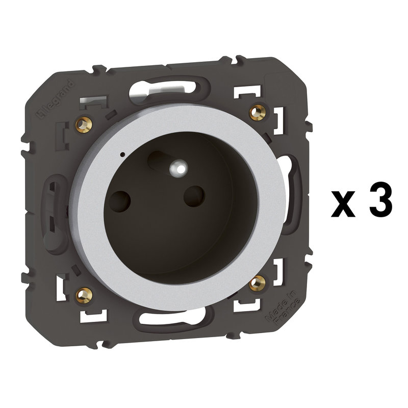 Legrand 600798A - Pack 3 prises connectées dooxie with Netatmo 16A sans plaque alu