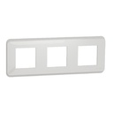 Unica Pro - plaque de finition - Blanc - 3 postes NU400618