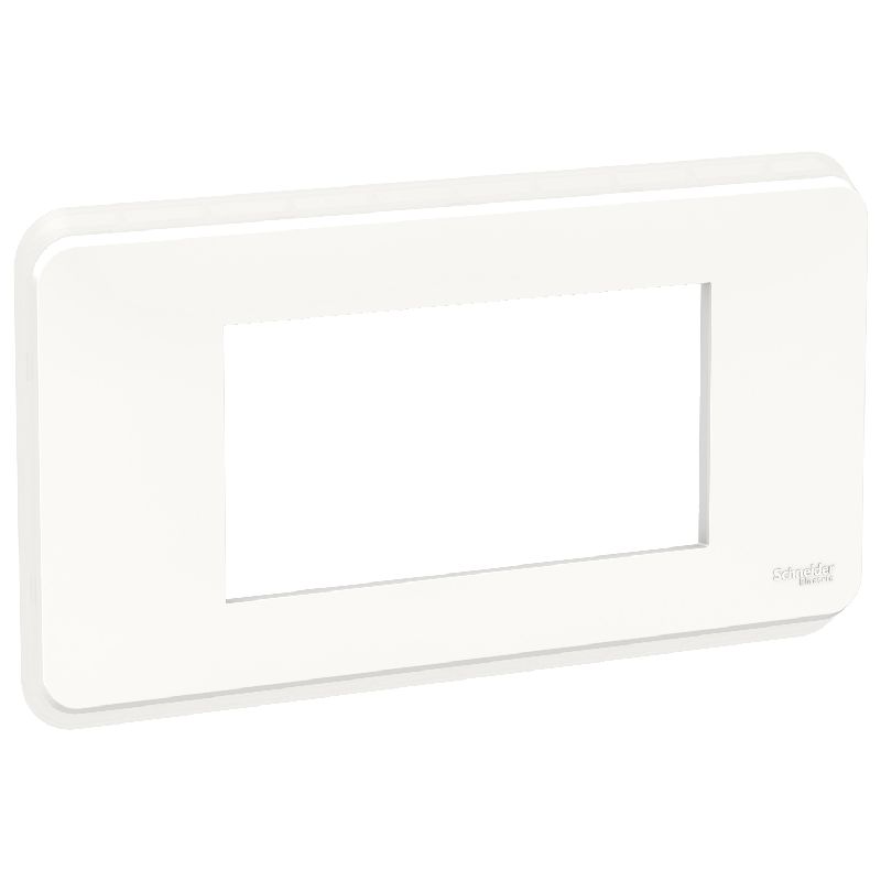 Unica Pro - plaque de finition - Blanc - 4 modules NU411418