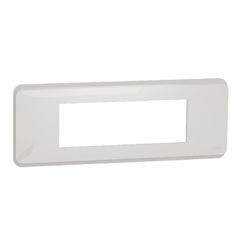 Unica Pro - plaque de finition - Blanc - 6 modules NU411618