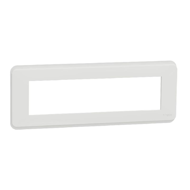 Unica Pro - plaque de finition - Blanc - 8 modules NU411818