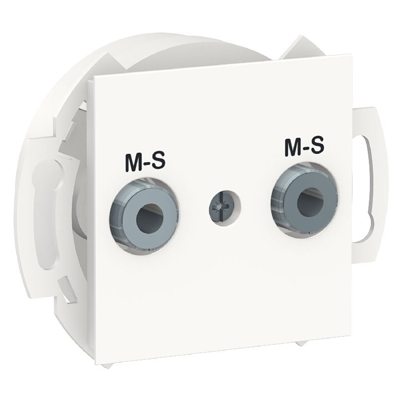 Unica - prise double multiservices M-S - Blanc - m NU545718