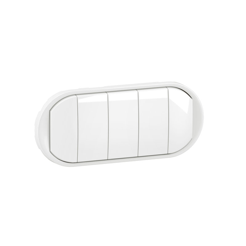 Legrand CB0029 - Enjoliveur 5 commandes compactes Céliane - Blanc