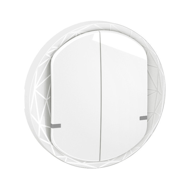 Legrand CB1415 - Enjoliveur interrupteur double Céliane with Netatmo - Blanc