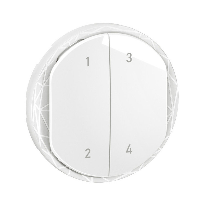 Legrand CB1424 - Enjoliveur commande 4 scénarios sans fils Céliane with Netatmo - Blanc