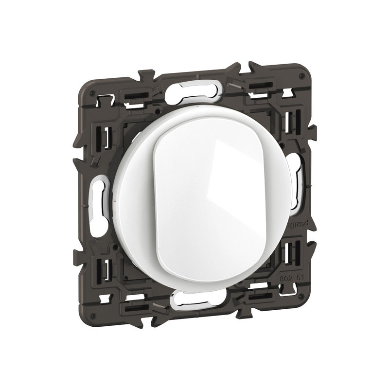 Legrand CC0031 - Poussoir inverseur Céliane contact NO+NF 6A - prémonté Blanc