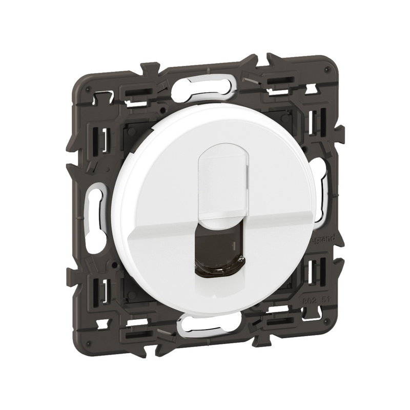 Legrand CC0345 - Prise RJ45 simple Céliane blindée Catégorie 6 FTP - prémonté Blanc