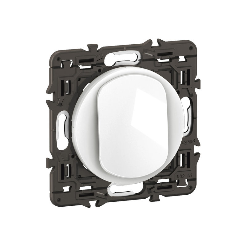 Legrand CC1031 - Poussoir lumineux (voyant fourni) Céliane contact NO+NF 6A - prémonté Blanc