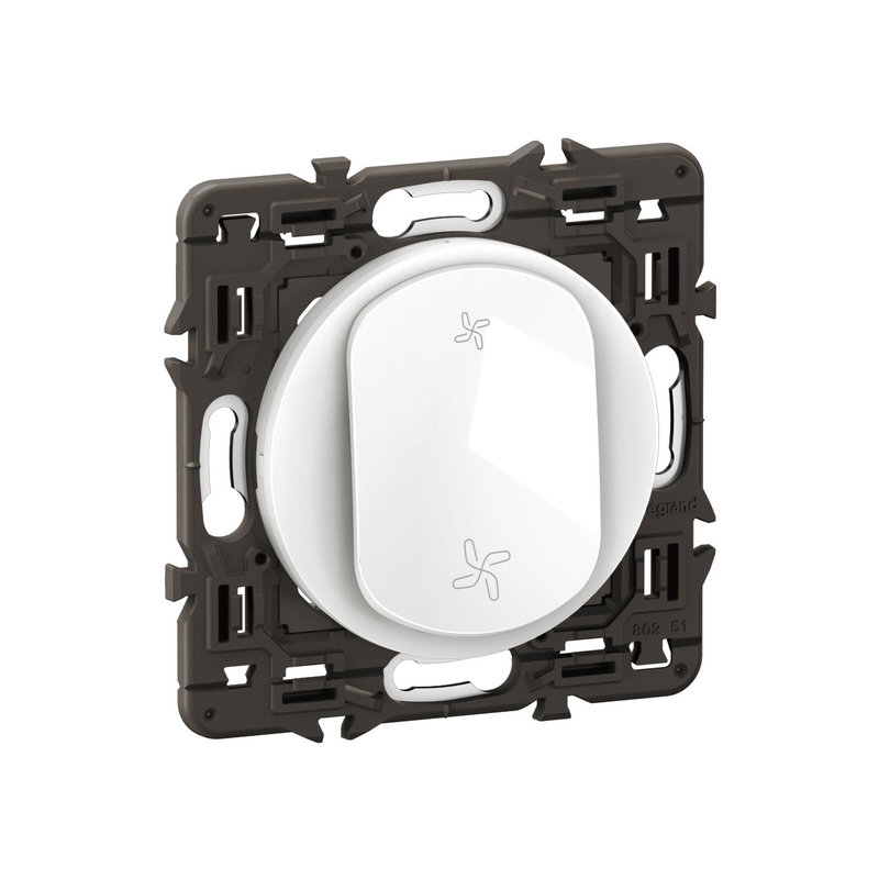 Legrand CC6031 - Poussoir VMC Céliane contact NO+NF 6A - prémonté Blanc