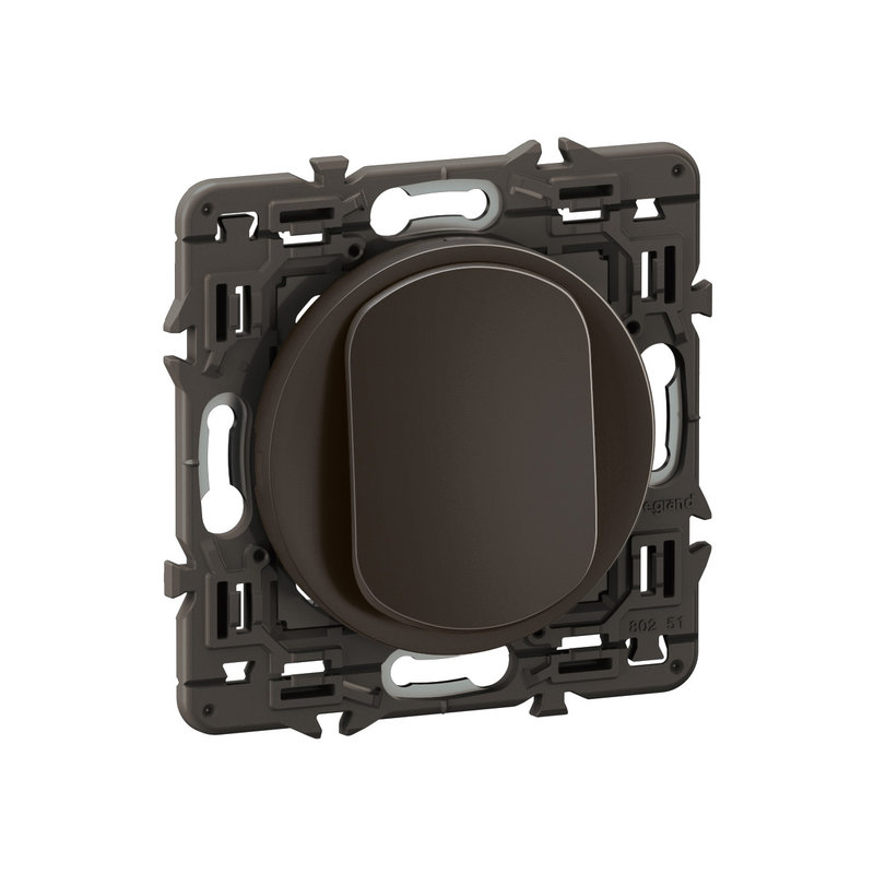 Legrand CE0031 - Poussoir inverseur Céliane contact NO+NF 6A - prémonté Noir