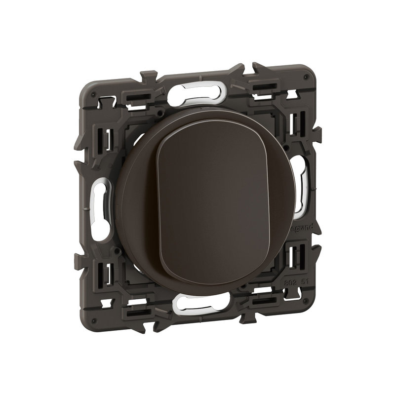 Legrand CE1031 - Poussoir lumineux (voyant fourni) Céliane contact NO+NF 6A - prémonté Noir
