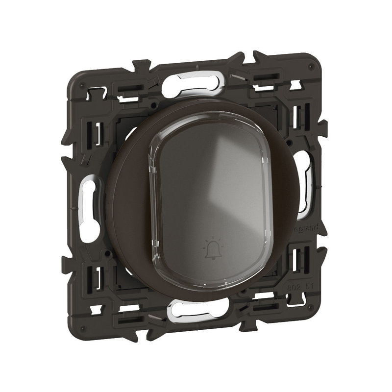 Legrand CE5031 - Poussoir inverseur Céliane avec porte-étiquette - NO+NF 6A - prémonté Noir