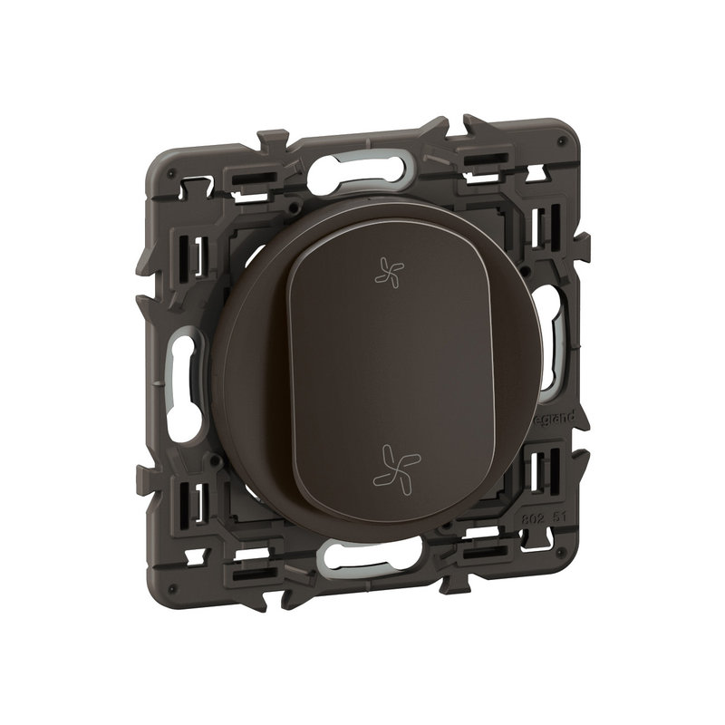 Legrand CE6031 - Poussoir VMC Céliane contact NO+NF 6A - prémonté Noir