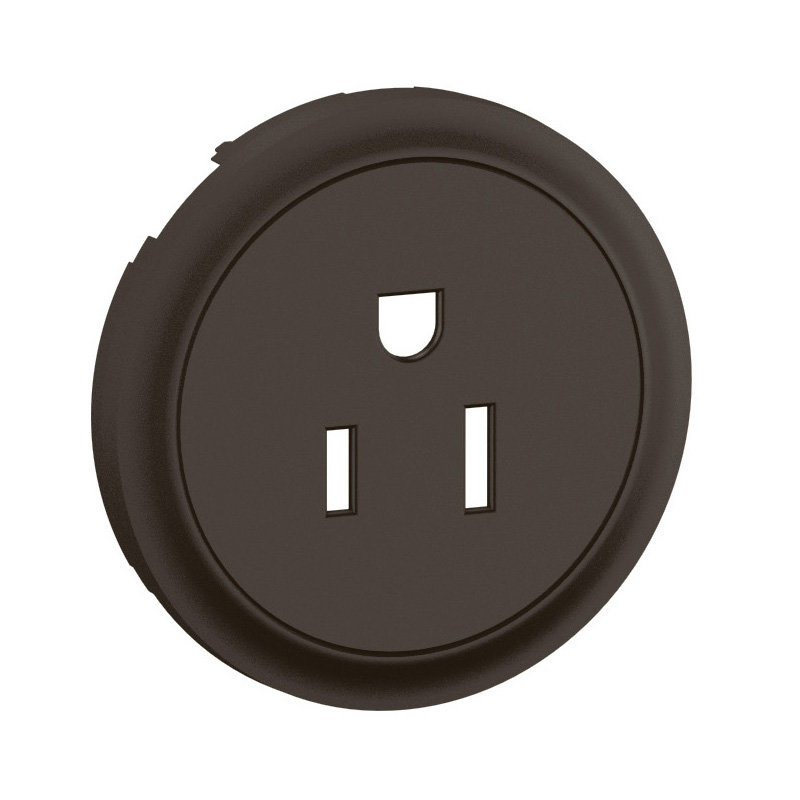 Legrand CN0131 - Enjoliveur prise 2P+T Standard Américain Céliane - Noir