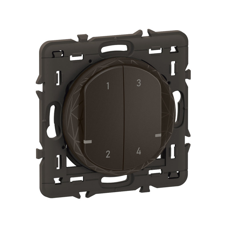 Legrand CN0414 - Commande sans fils 4 scénarios Céliane with Netatmo - Noir