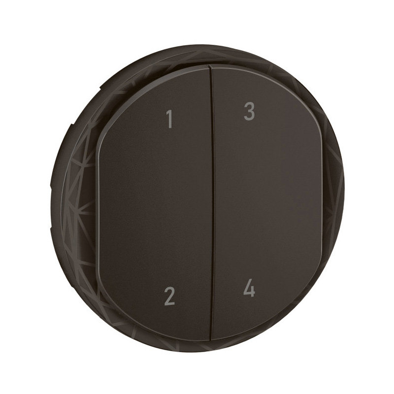 Legrand CN1424 - Enjoliveur commande 4 scénarios sans fils Céliane with Netatmo - Noir